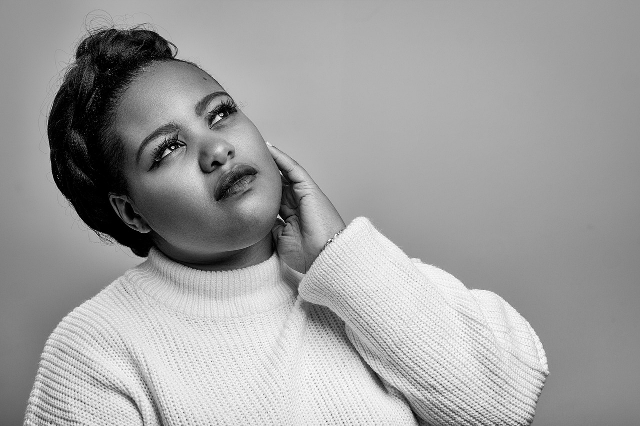 black and white, women, woman